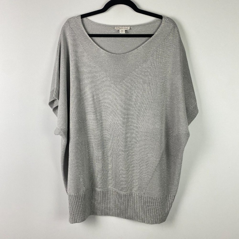 Eileen Fisher Gray Drop-Sleeve Sweater